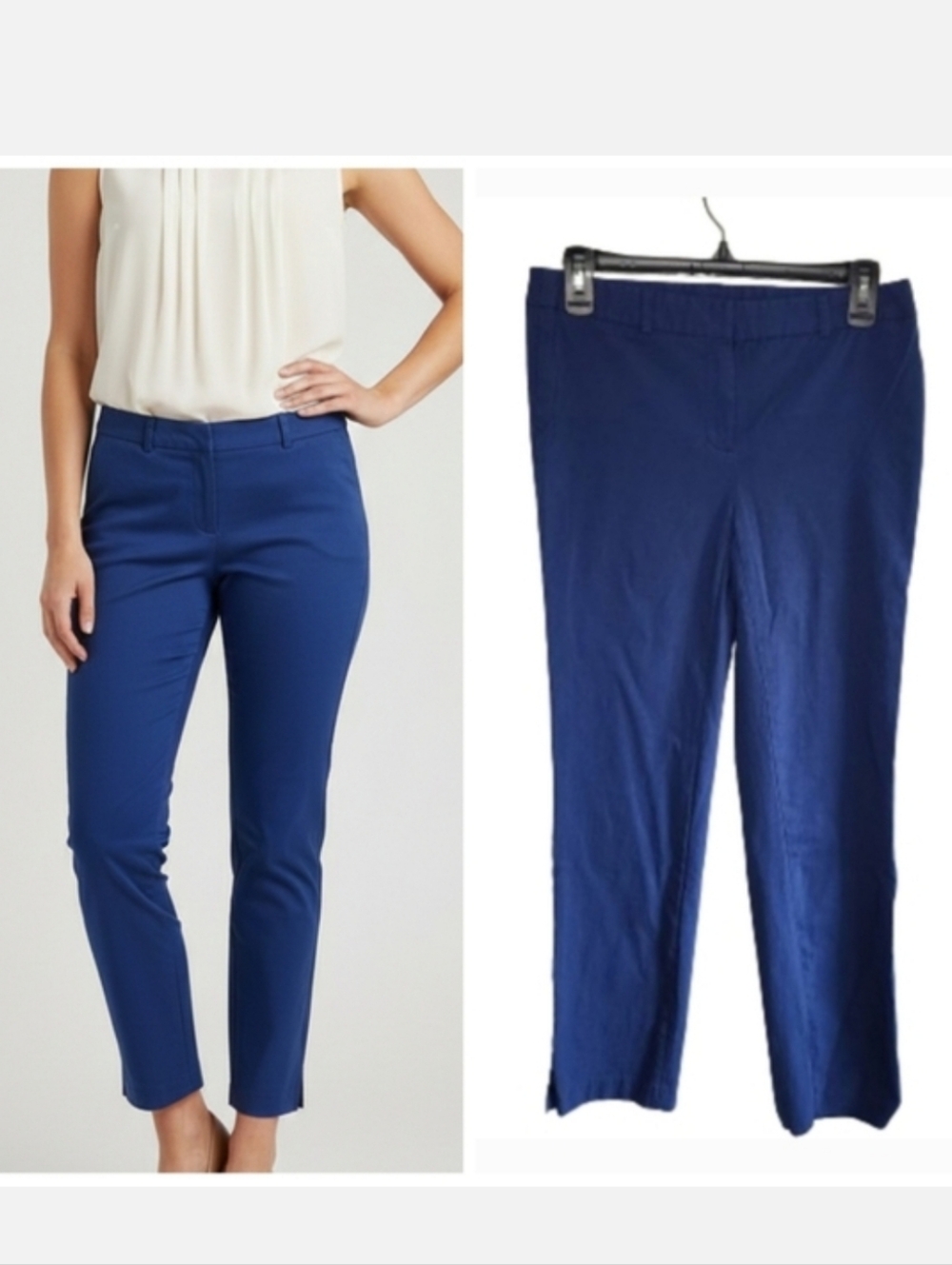 Rafaella women's blue cropped straight leg Dress Pants Women's size 4